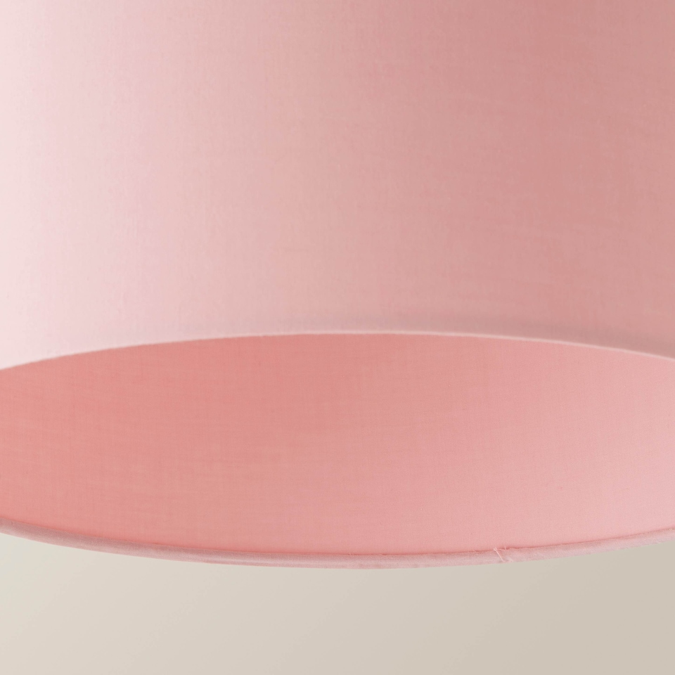 image 1 of ValueLights Reni Medium Pink Fabric Pendant Shade | Pink