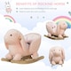 image 3 of HOMCOM Cute Kids Ride-On Rocking Rabbit w/ Sound Handlebars Seat Belt Plush Body