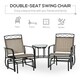 image 3 of Outsunny 2-Person Outdoor Glider Rocker Chair with Center Table