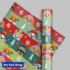 Paw Patrol Christmas 4m Roll Wrapping Paper