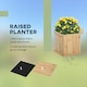 image 5 of Outsunny Wooden Garden Planter & Bench Combination Garden Raised Bed Natural