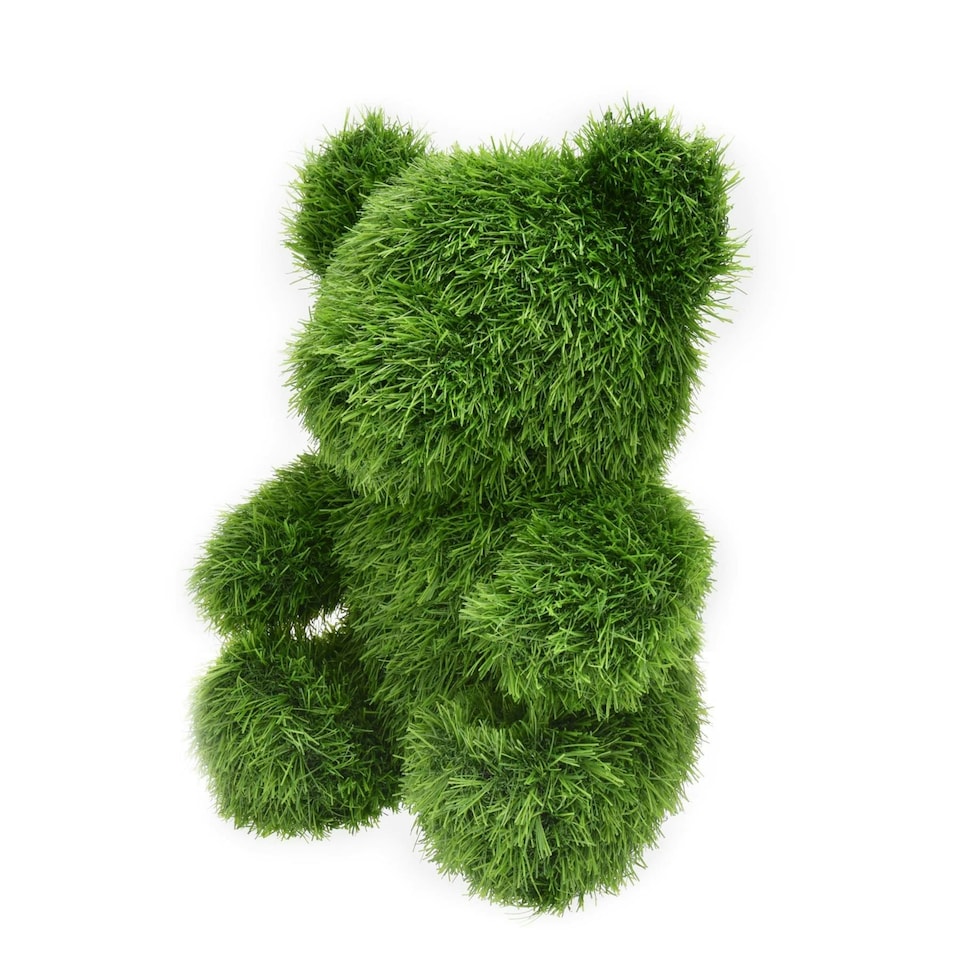 image 1 of True Products Artificial Grass Topiary Bear Indoor Outdoor Garden Lawn Event Office Wedding Decor
