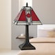 image 6 of Set of 2 Avon - Tiffany Coloured Glass 39cm Table Lamps