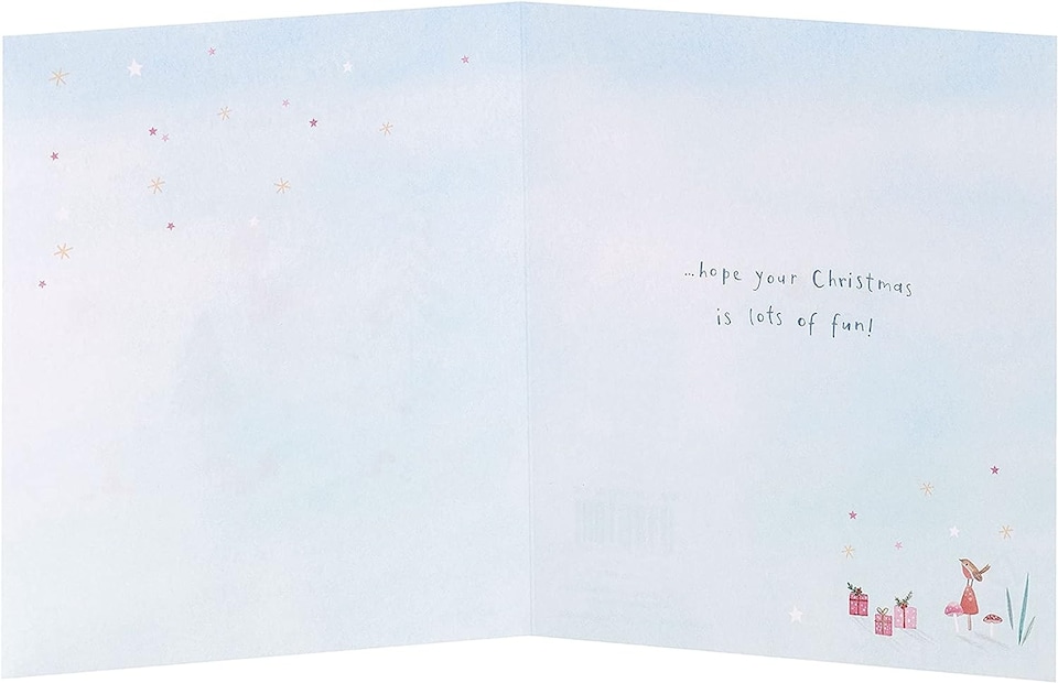 image 1 of Fairy Ice Rink Design Granddaughter Christmas Card