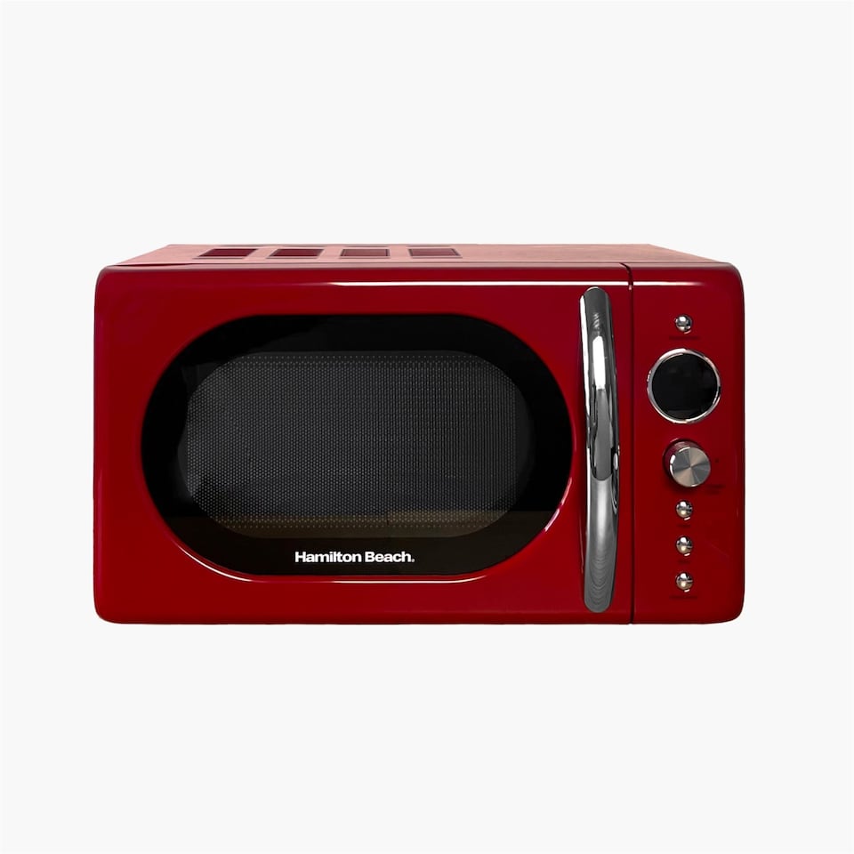 image 1 of Hamilton Beach 20L Retro Red Microwave