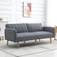 image 2 of HOMCOM 3 Seater Linen Sofa Bed with Adjustable Backrest for Living Room
