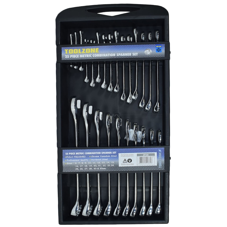 image 1 of 25pc Metric Spanner Combination Wrench 6-32mm In Plastic Tray Open/Ring