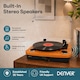 image 9 of Lightwood Vinyl Record Player With Stereo Speakers - Bluetooth Send & Receive - USB & SD Recording - AUX IN & RCA Out