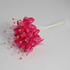 Red Pearled Baby's Breath Fabric Flowers - Bunch of 12