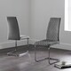 image 5 of Montero Elegant Velvet Cantilever Dining Chairs - Grey - Set of 4