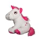 image 9 of 25cm Plush White Unicorn with Pink Mane and Tail
