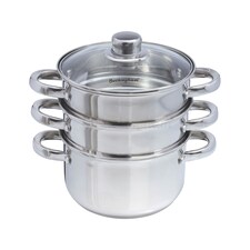 Buckingham Stainless Steel 3 Tier Steamer Set 18 cm  Premium Quality
