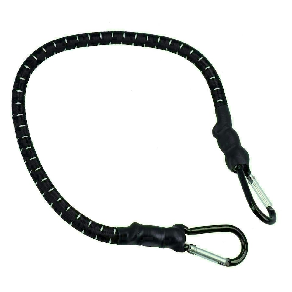 image 1 of 24" Bungee Strap with Metal Carabiners Hook Tie Down Fastener Holder 6pc