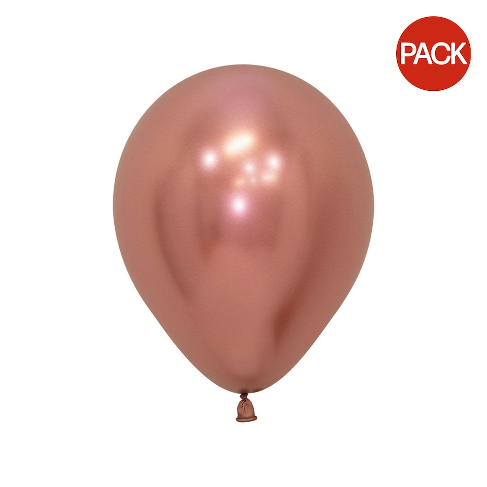 image 1 of Amscan Sempertex Reflex Balloons (Pack of 50) - Rose Gold - One Size