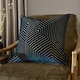 image 1 of Paoletti Evoke Cut Velvet Cushion | Blue | Navy | 45 x 45cm | 1
