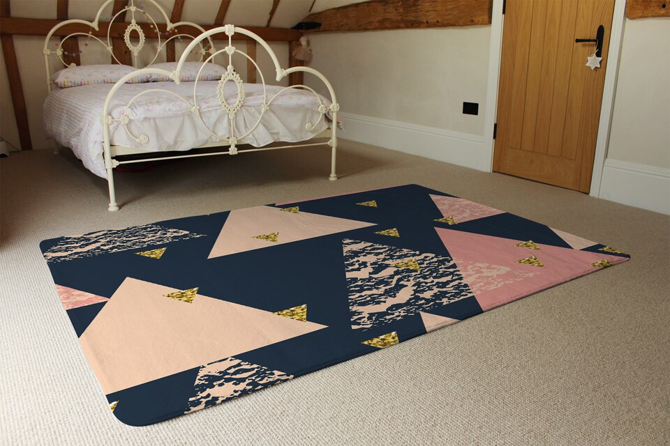 image 1 of Triangle Pattern Rug | Multi