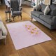 image 2 of Raining Daisy Cloud Rug Pink | XL