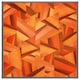image 1 of Autumn coloured geometric triangle patterns (Picutre Frame) Grey | XS