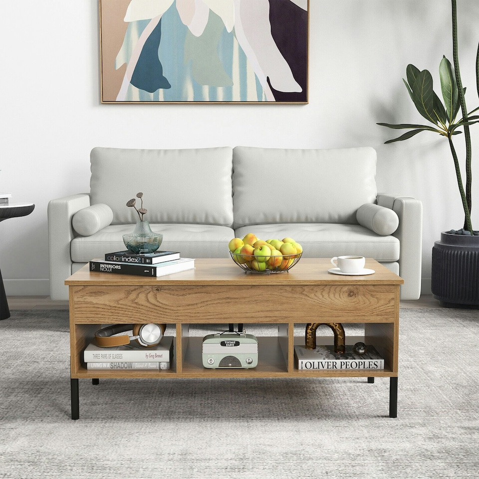 image 1 of COSTWAY LiftTop Coffee Table Living Room Central Table N/A