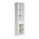 image 1 of Teamson Home Delaney Multi Functional Tall Free Standing Linen Storage Tower with Single Drawer