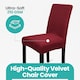 image 4 of Velvet Stretch Chair Covers, Spandex Dining Chair Slipcovers