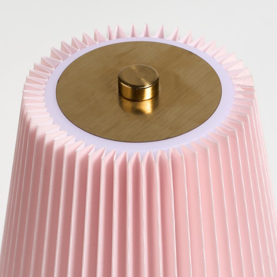 image 1 of OHS Pleated Bedside Lamp LED Rechargeable Cordless Night Light