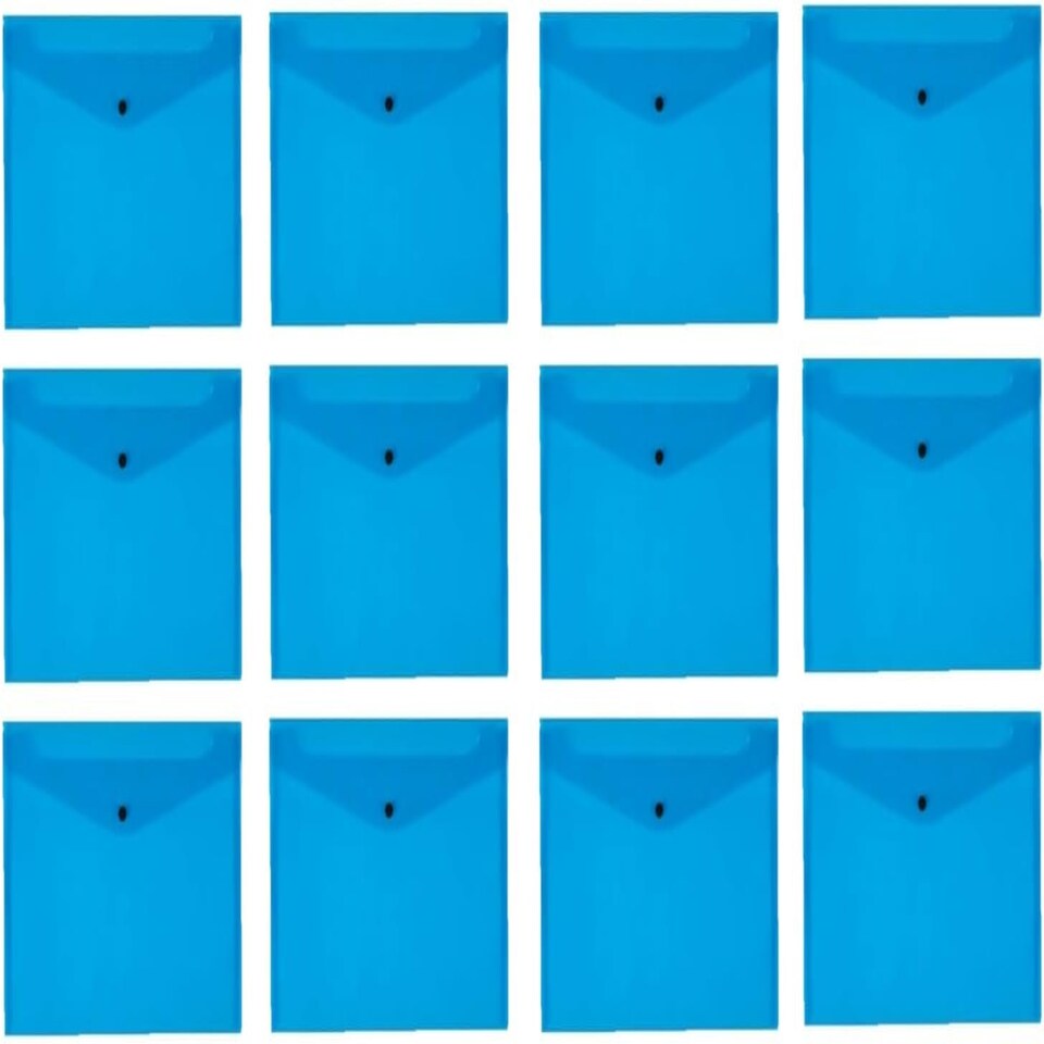 image 1 of Pack of 12 A4 Blue Polypropylene Document Folders