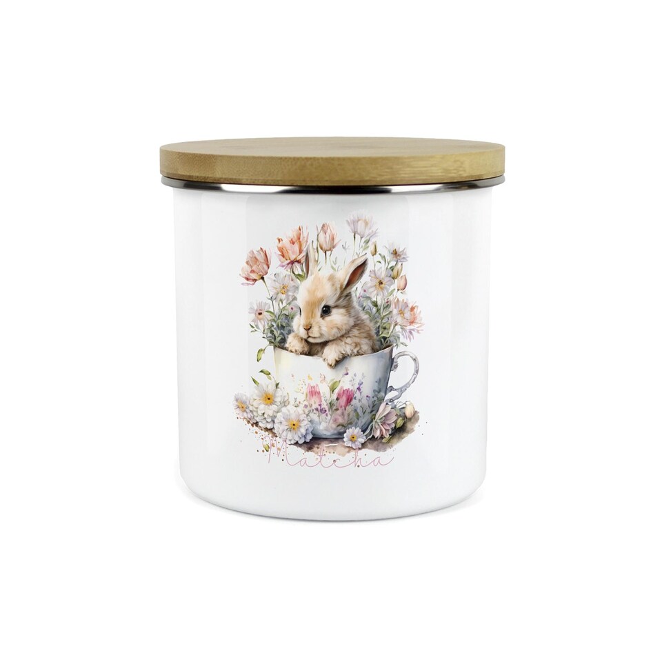image 1 of Teacup Bunny Large Matcha Tea Canister