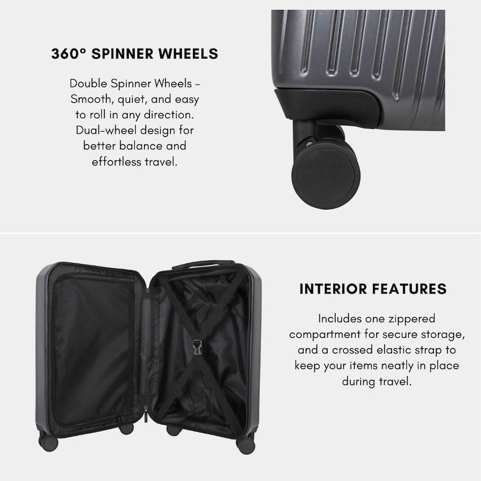 image 1 of 4 Piece Hard Shell Luggage Suitcase Set | 14'/20'/24'/28' Suitcases