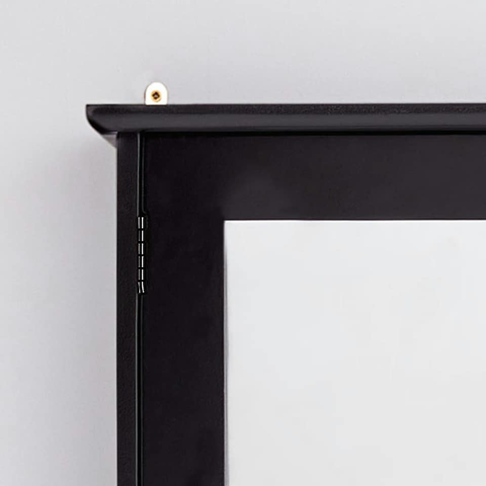 image 1 of VonHaus Shrewsbury Black Bathroom Mirror Cabinet with Storage