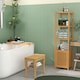 image 9 of HOMCOM Extendable Bamboo Bathtub Shelf Rack Bath Caddy Tray Bathroom Storage