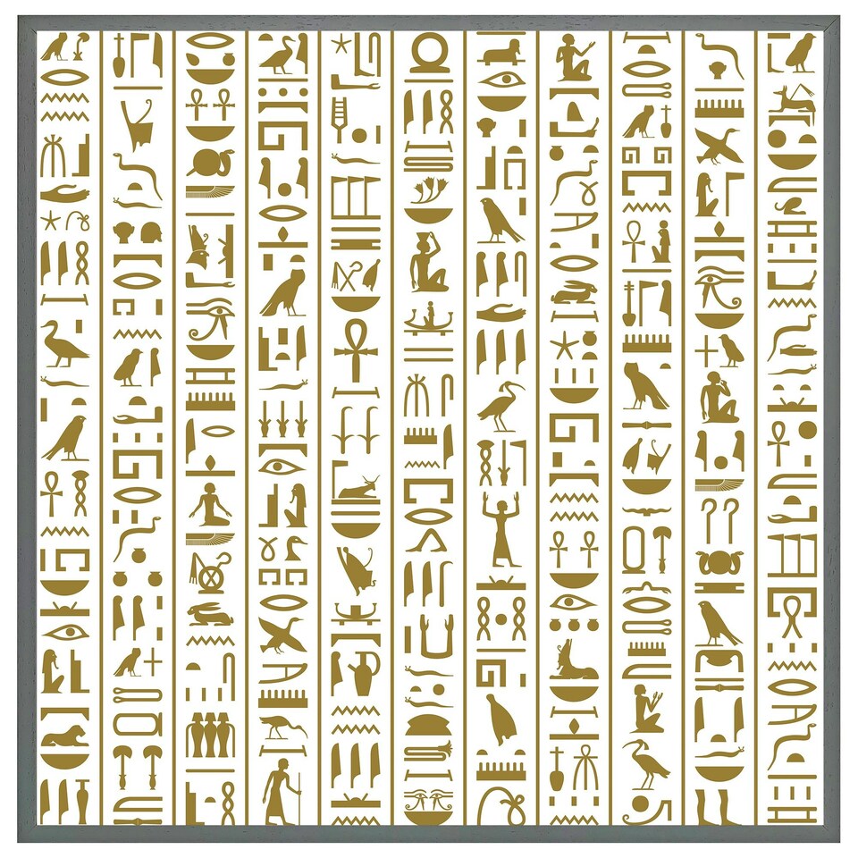 image 1 of Acient egyptian heiroglyphs (Picutre Frame) Grey | S