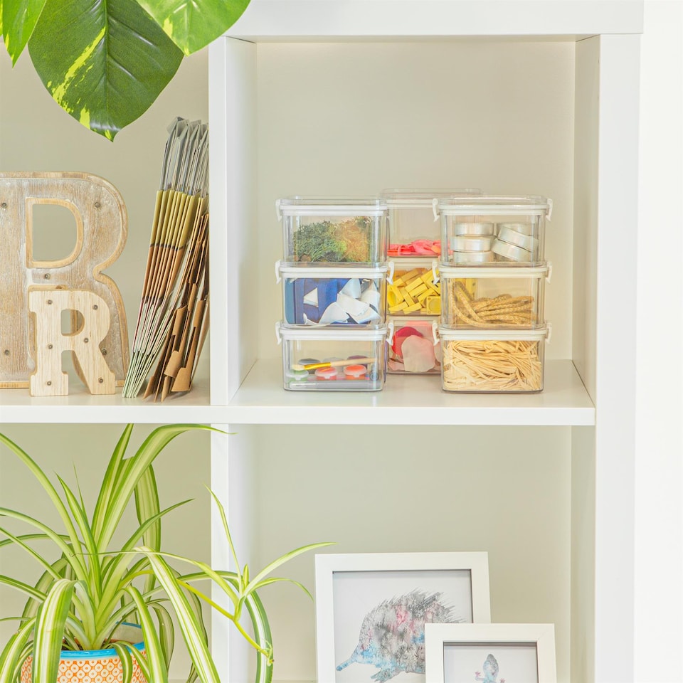 image 1 of Argon Tableware Food Storage Container - 460ml - White Reusable Airtight Stackable Meal Prep Lunch Box with Clip-Lock Lid