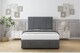 image 2 of Sloomy Lisbon Armour Coniston Divan Bed Base 2 Drawers Foot-End With 54 Inch Floor Standing Headboard & 12 Inch Matching Footboard | Grey | Armour | King | 1
