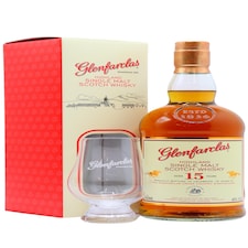 Glenfarclas - Highland Single Malt Scotch 15 year old Whisky (Includes Glencairn Glass)