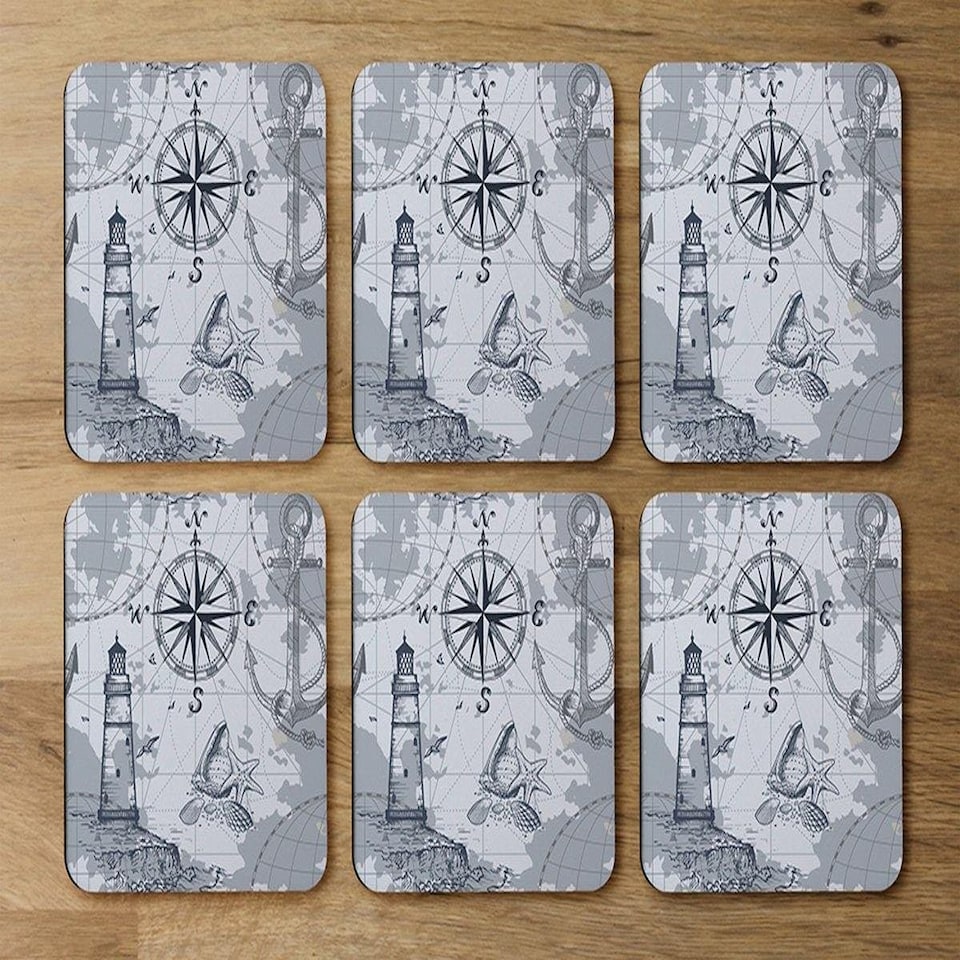 image 1 of Compass & Map (Coaster)