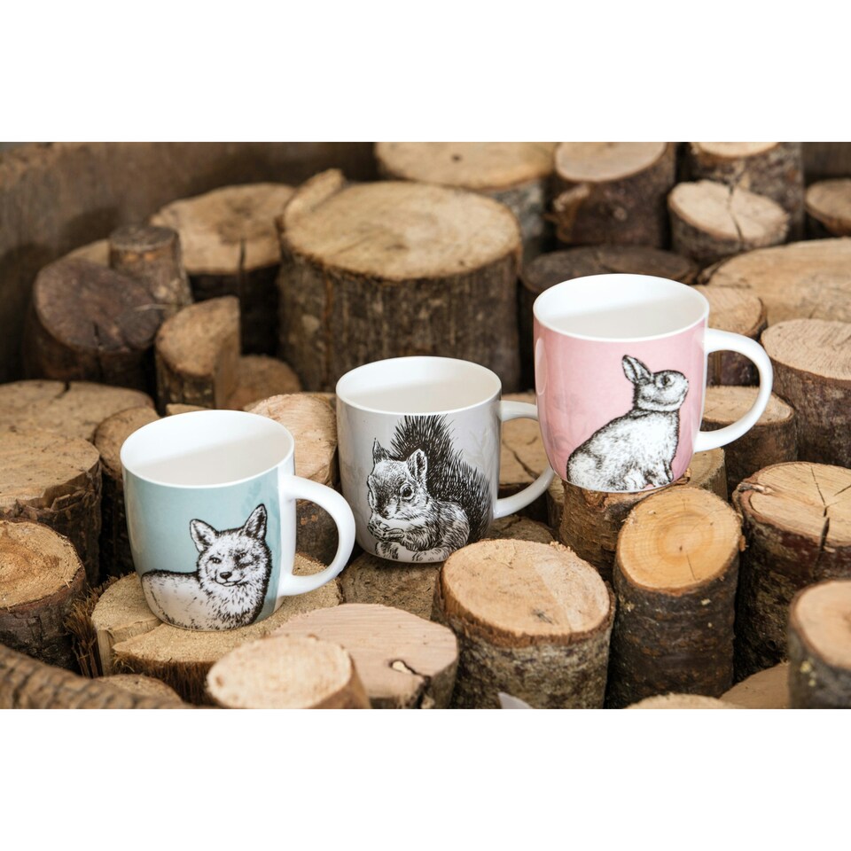 image 1 of KitchenCraft China Fox Mug Green