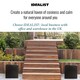 image 9 of Square Box Black Light Concrete Garden Planter H40 L40 W40 cm, 65 ltrs Cap.