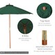 image 4 of Outsunny 2.5m Wooden Garden Parasol Outdoor Umbrella Canopy w/ Vent Green