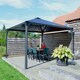 image 2 of Palermo 4300 Garden Gazebo - Polycarbonate - L429 x W429 x H298 cm - Grey