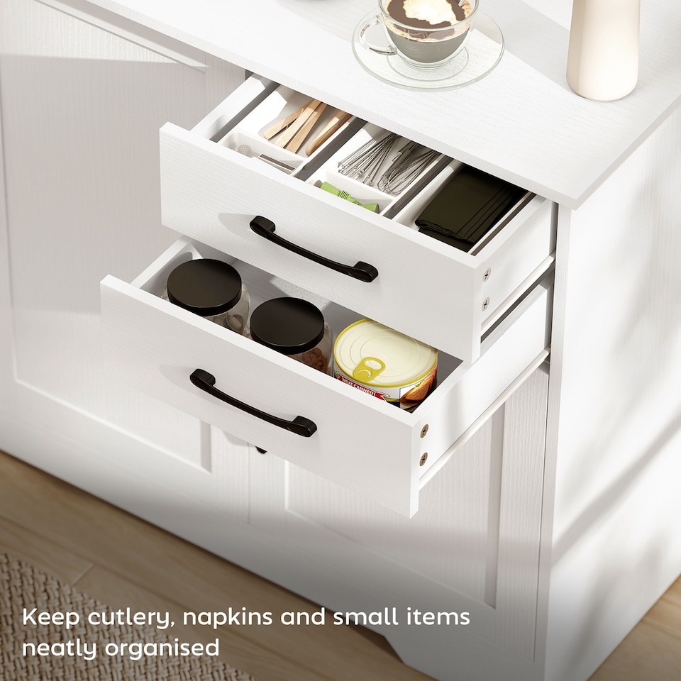 image 1 of HOMCOM Sideboard with Soft-Close Doors, Modern Storage Cabinet White