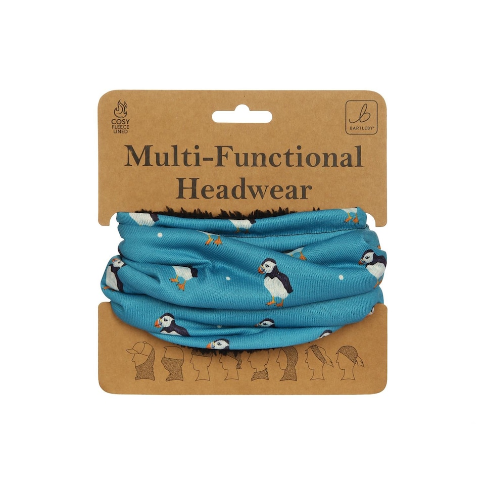 Bartleby Multifunctional Fleece Lined Snood Headwear Puffy Puffins