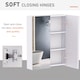 image 6 of HOMCOM Mirror Cabinet, Wall Mount Bathroom Storage Cabinet with Adjustable Shelf, Double Door Cupboard, 60 x 15 x 75 cm, White