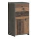 image 1 of Best Chest Storage Cabinet 2 Drawers 1 Door in Concrete Optic Dark Grey/Old - Wood Vintage