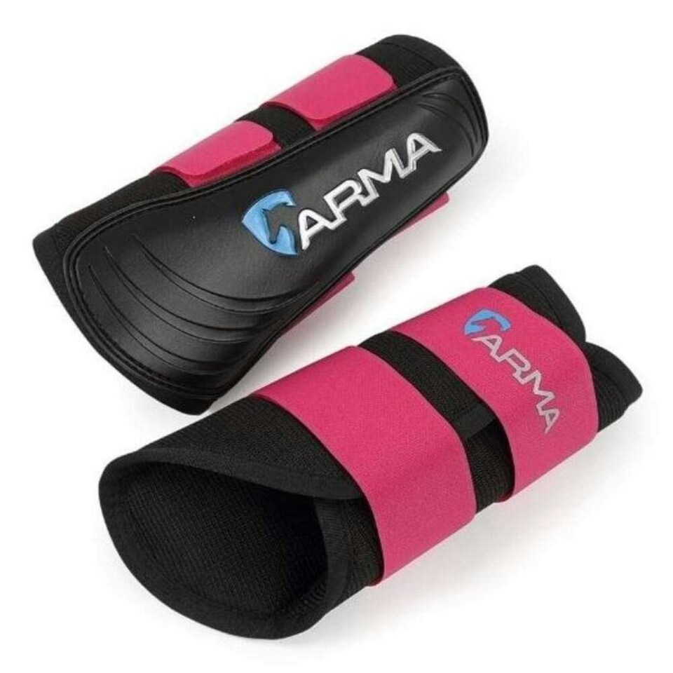 ARMA Neoprene Horse Brushing Boots - Raspberry - Full