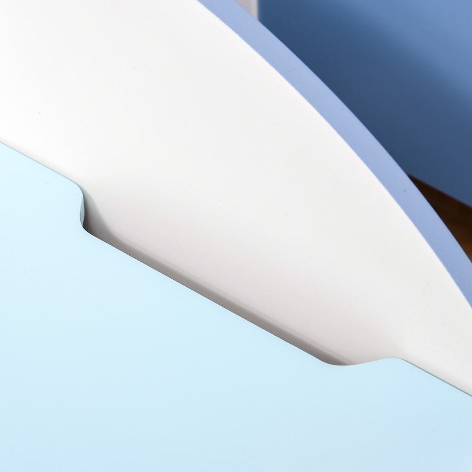 image 1 of HOMCOM Kids Wooden Toy Box Children Storage Chest Bench Organiser Safety Hinge | Blue | 60 x 30 x 50cm