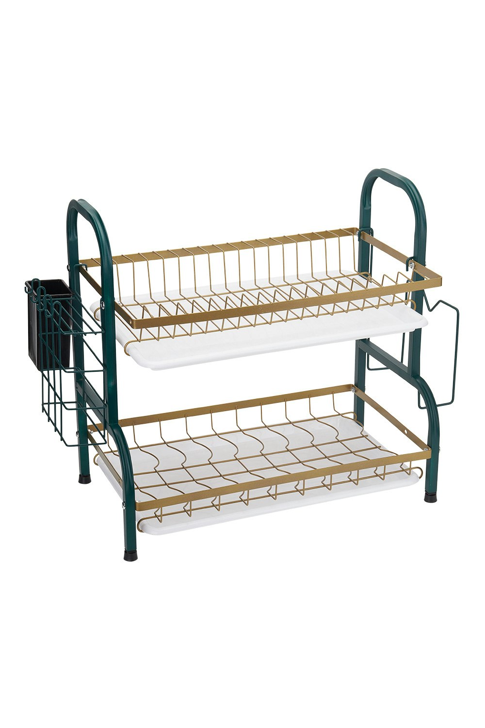 Living and Home Kitchen 2-Tier Carbon Steel Dish Rack