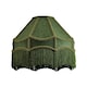 image 2 of Classic Victorian Style Empire Pendant Shade in Forest Green Fabric with Tassels | Green