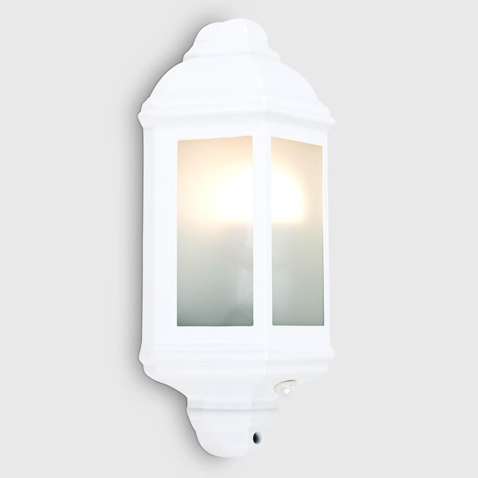 image 1 of ValueLights Kayleigh White Outdoor Wall Lantern | White