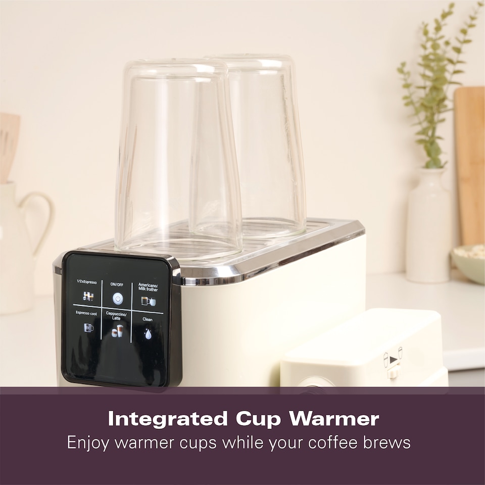 image 1 of Hamilton Beach BaristaPro Plus Touch 8-in-1 Espresso Machine Cream